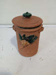 BARATTOLO IN TERRACOTTA RIPULLO CALTAGIRONE H12 DIAM8 CM