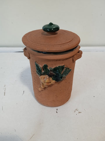 BARATTOLO IN TERRACOTTA RIPULLO CALTAGIRONE H12 DIAM8 CM