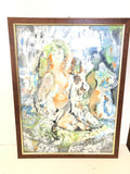 OLIO SU CARTONCINO LA ROSA H45XL34 CM