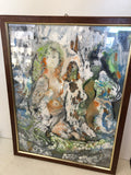 OLIO SU CARTONCINO LA ROSA H45XL34 CM