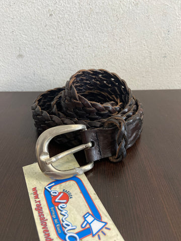 CINTURA INTRECCIATA MARRONE