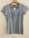 MAGLIA GUESS TGM AZZURRO C/STRASS