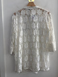 CAMICIONE POSITANO TGL/XL BIANCO PIZZO C/PAILETTES
