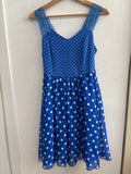 ABITO FLYGIRL TGXS BLU/BIANCO A POIS