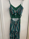 TUTA I VIVI TGS VERDE/BLU A RIGHE