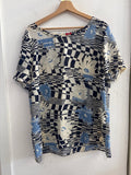 MAGLIA EDC TG52 BLU/BIANCO FANTASIA