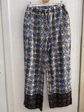 PANTALONE OLTRE TGM LARGO BLU FANTASIA