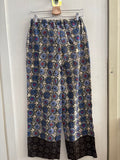 PANTALONE OLTRE TGM LARGO BLU FANTASIA