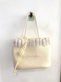 BORSA A MANO GAI MATTIOLO JEANS PANNA PAILETTES