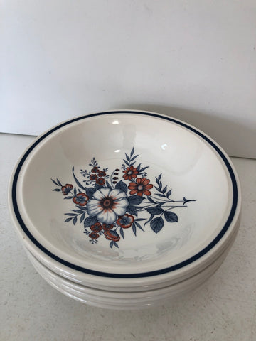 6 PIATTI FONDI IN CERAMICA ALPINE ROSE