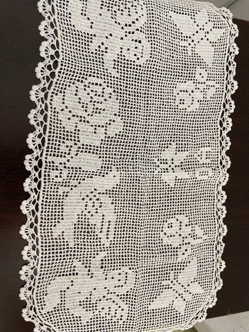 CENTRINO L25X44 CM UNCINETTO BIANCO