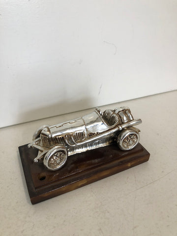 RIPRODUZIONE MACCHINA D'EPOCA ARGENTATAT 1986 H5XL10XP5 CM