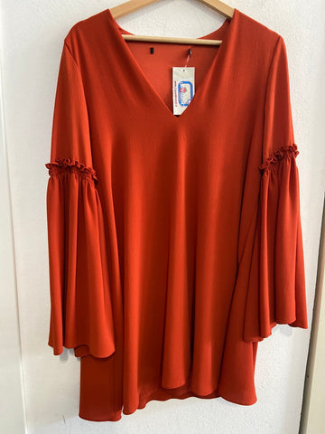 MAGLIA ZARA TGXL ARANCIO C/MANICHE AMPIE