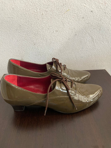 SCARPA D'ANTONIO MIS.38,5 MARRONE LUCIDO