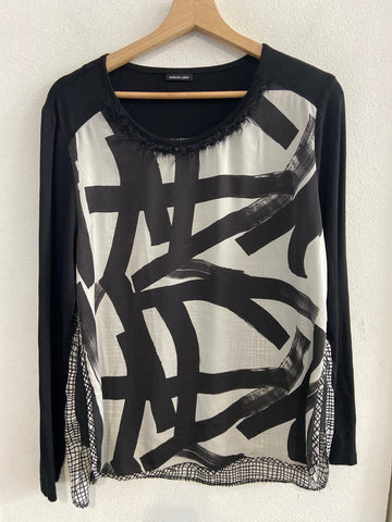 MAGLIA BARBARA LEBEK TGM NERO/BIANCO FANTASIA