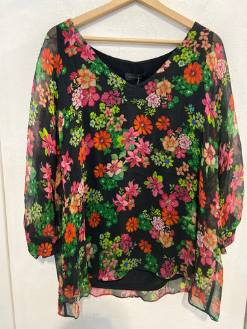 MAGLIA ELENA MIRO' TG50 FANTASIA FIORI