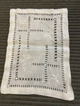 CENTRINO L30X20CM COTONE BIANCO C/RICAMO