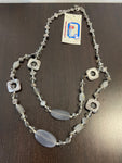 COLLANA DOPPIO FILO PIETRE GRIGIE