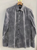 CAMICIA A.MORATO TG46 BIANCO/NERO A RIGHE