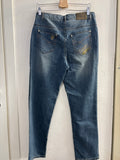 JEANS CARLA FERRONI TG48 BLU C/STRASS