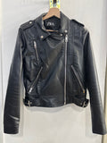 GIUBBOTTO ZARA TGS IN SIMILPELLE NERO DONNA