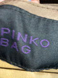 BORSA PINKO BAG MARTELLATO MARRONE