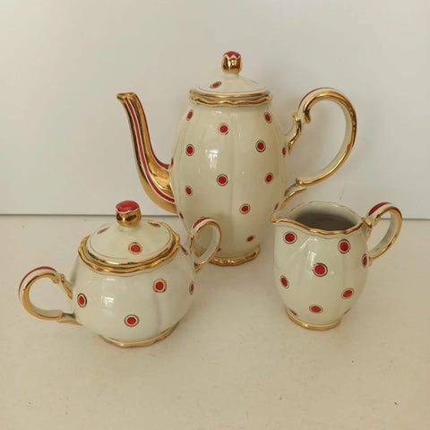 SERVIZIO CAFFE' CERAMICA 8 PZ + 5 PIATTI