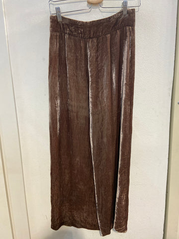 PANTALONE ZARA TGS VELLUTO MARRONE