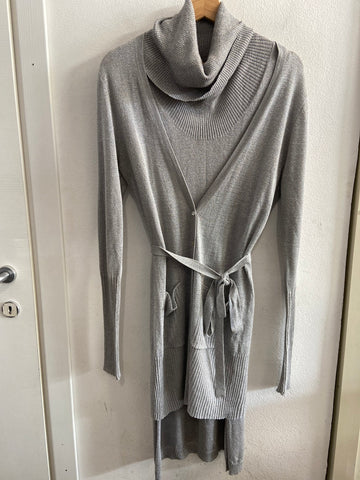 ABITO OLTRE TGL GRIGIO LAME'+CARDIGAN