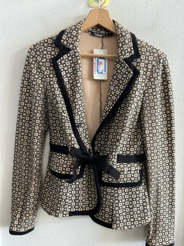 GIACCA BLAZER PIANURA STUDIO TG46 BEIGE/NERO