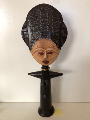 STATUA ETNICA IN LEGNO H51CM D8CM