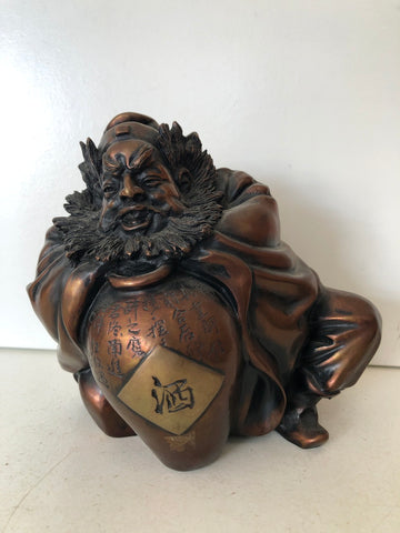 STATUA TIPO BRONZO STILE ORIENTALE H15XL15XP8 CM