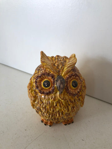 GUFO IN CERAMICA GIRELLO CALTAGIRONE H10XL8XP8 CM