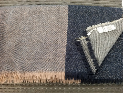 PASHMINA BLU/DORATO LAME'