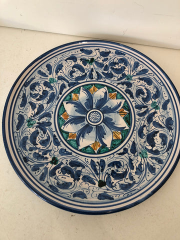 PIATTO MURALE IN CERAMICA CALTAGIRONE PEDILARCO DIAMETRO 32 CM