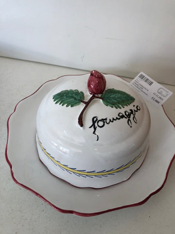 PORTA FORMAGGIO IN CERAMICA TIPO CALTAGIRONE H8XDIAMETRO20 CM