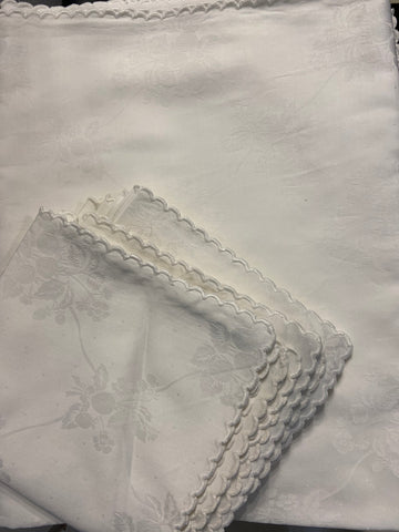TOVAGLIA X12 BIANCO DAMASCATO+TOVAGLIOLI