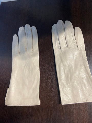 GUANTI MIS.71/2  IN PELLE BEIGE