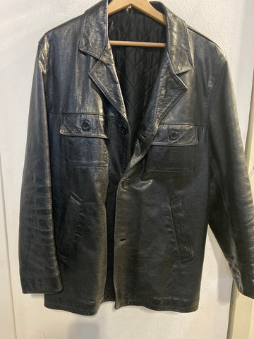 GIACCA UOMO TG48 IN VERA PELLE NERA