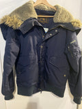 GIUBBOTTO WOOLRICH TGM BLU C/CAPPUCCIO PELLICCIA UOMO