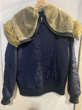 GIUBBOTTO WOOLRICH TGM BLU C/CAPPUCCIO PELLICCIA UOMO