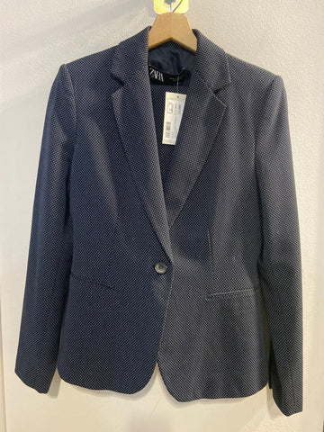TAILLEUR ZARA TG42 BLU A POIS DONNA