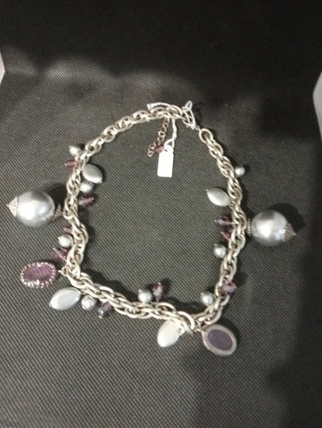 GIROCOLLO ARGENTATA C/PIETRE VIOLA