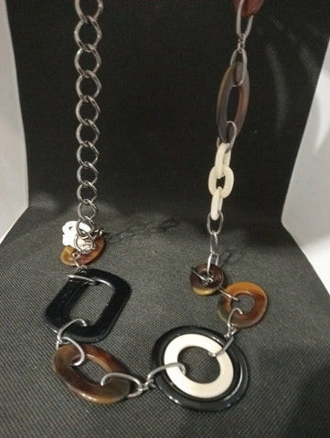 COLLANA LUNGA MARRONE/BERO/BIANCO
