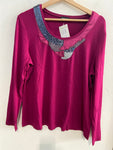 MAGLIA TAIFUN TG44 FUCSIA C/PAILETTES