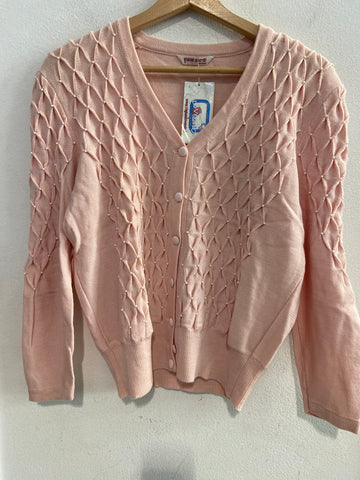 GIACCA G.NARDI TGL ROSA C/PERLINE BIANCHE