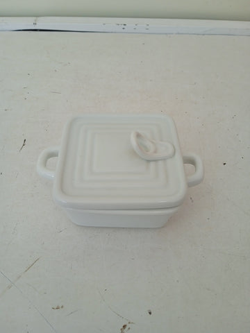 SCATOLA PORTA MARMELLATA QUADRATA IN PORCELLANA AD H4XL5XP5 CM