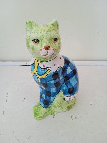 GATTO IN CERAMICA H20XL10XP8 CM 8 CON IMPERFEZIONE )