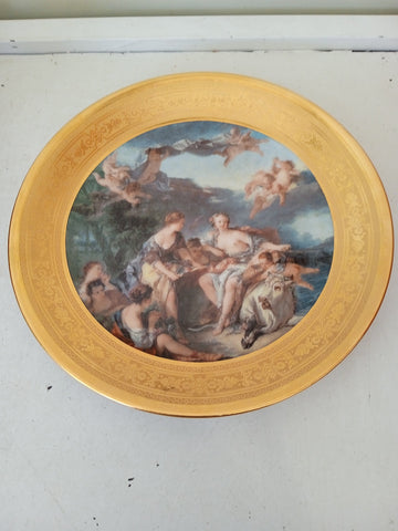 PIATTO MUSEUM LOUVRE PARIS CON SCENA MITOLOGICA DIAM 21