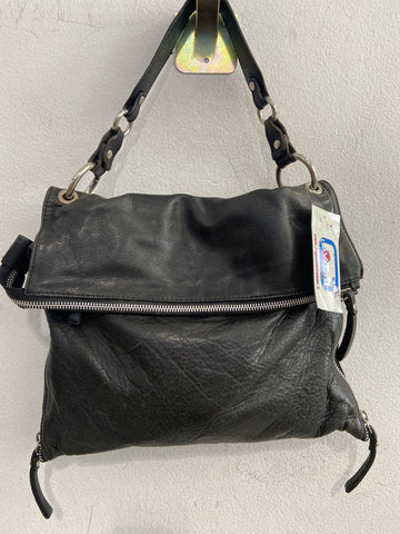 BORSA A MANO NERO IN PELLE